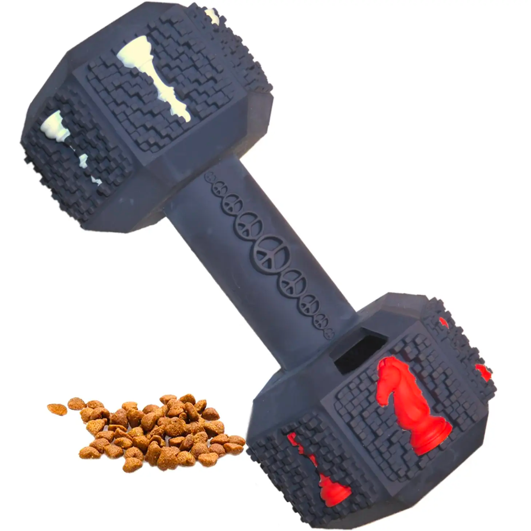 Dumbbell Enrichment Treat Dispenser Toy