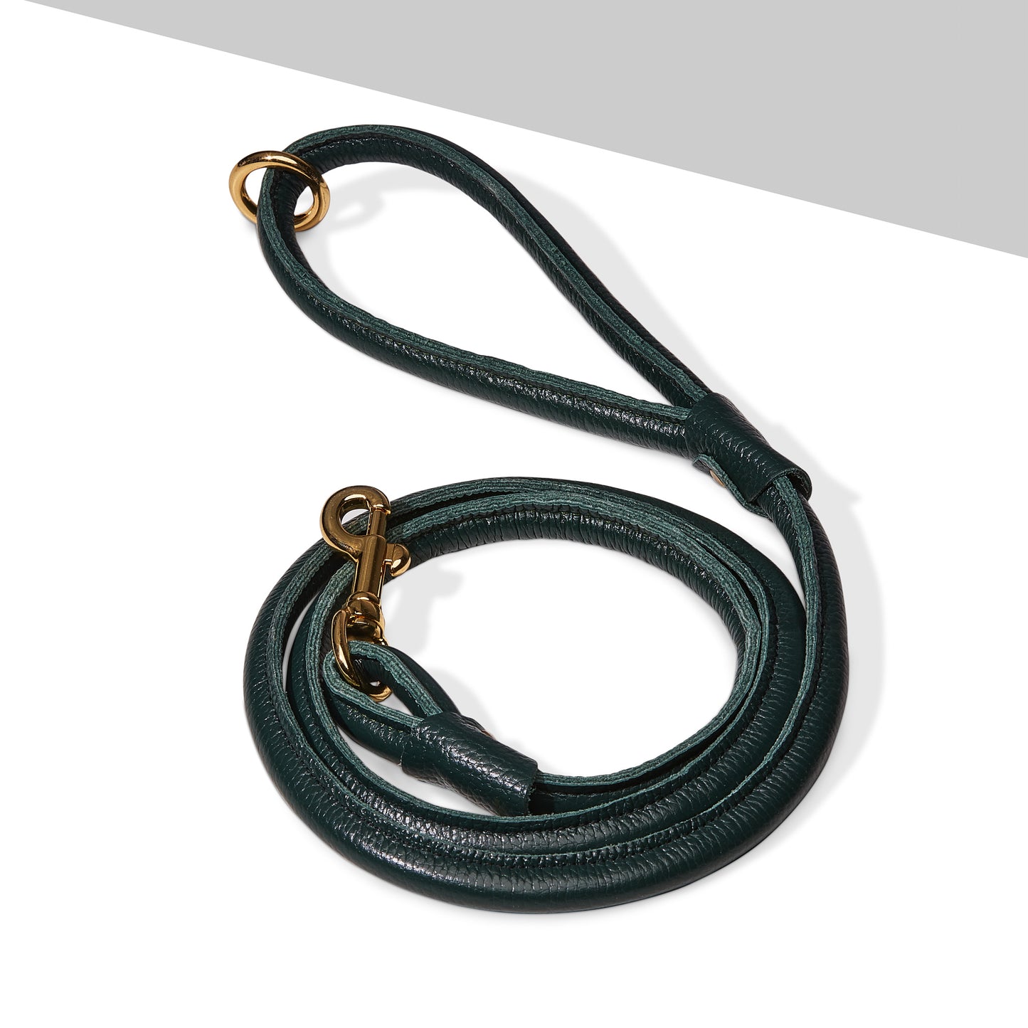 Chic Leather Leash - Olive Green