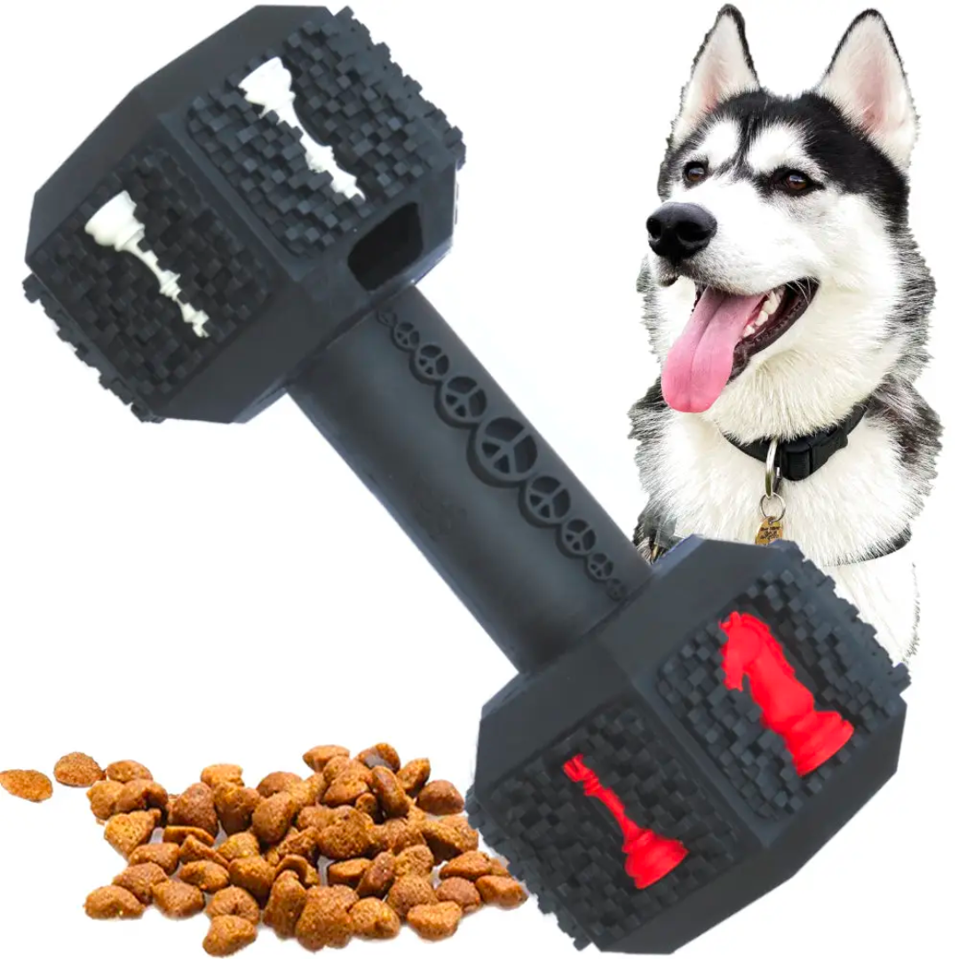 Dumbbell Enrichment Treat Dispenser Toy