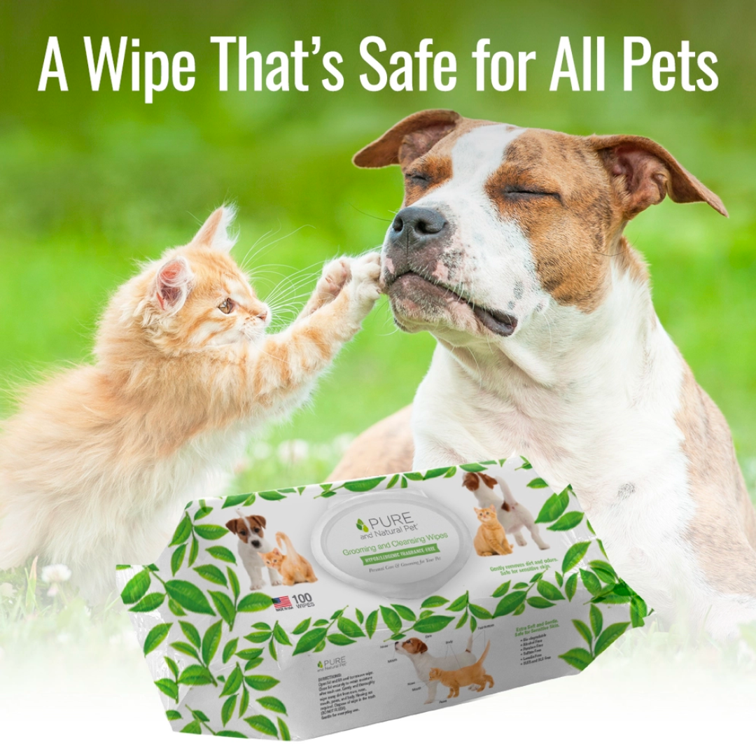 Pure and Natural Pet - Grooming and Cleansing Wipes (Fragrance Free) 100 Wipes