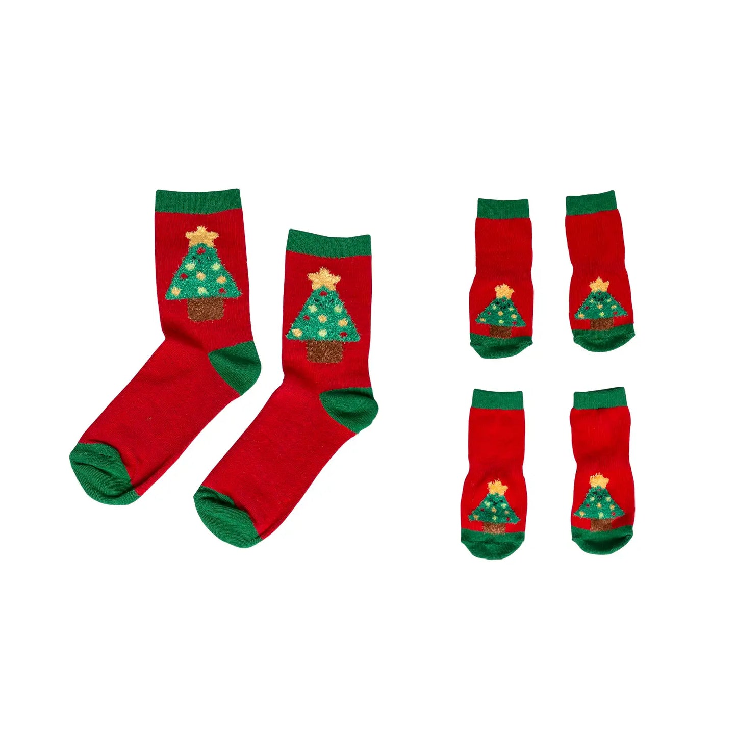 Pearhead - Human and Dog Matching Christmas Sock Set, Christmas Tree