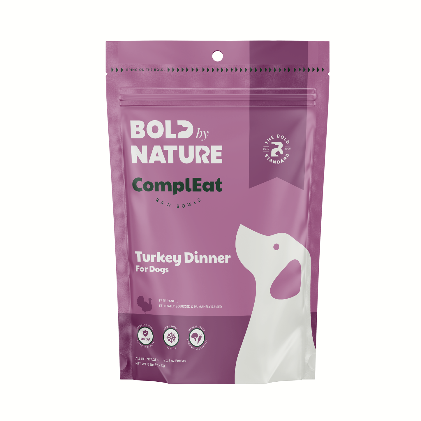 Bold By Nature: ComplEat Raw Bowls for Dogs - Turkey