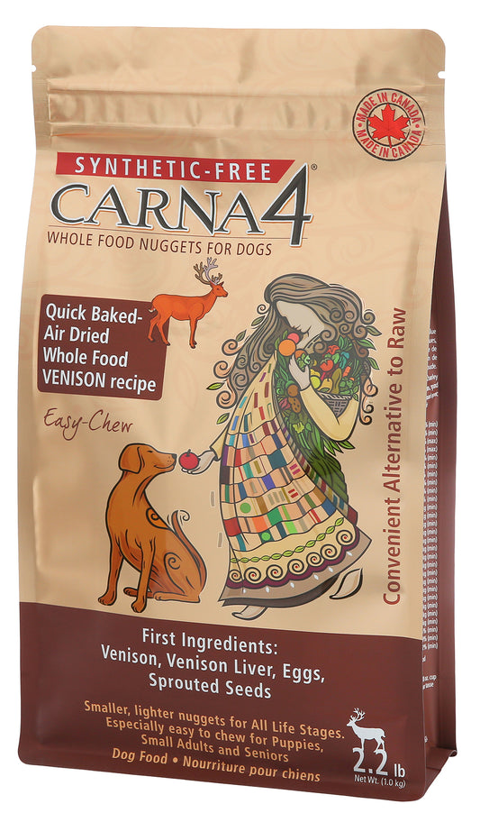 CARNA4: Quick Baked Air Dried Dog Food - Venison