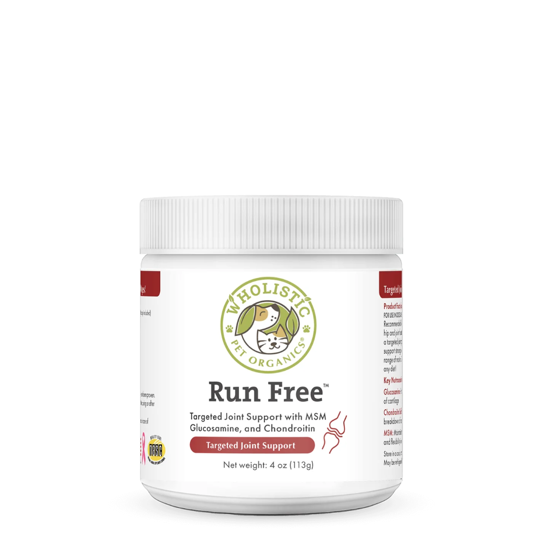 Wholistic Pet Organics: Canine Supplements - Run Free 4oz