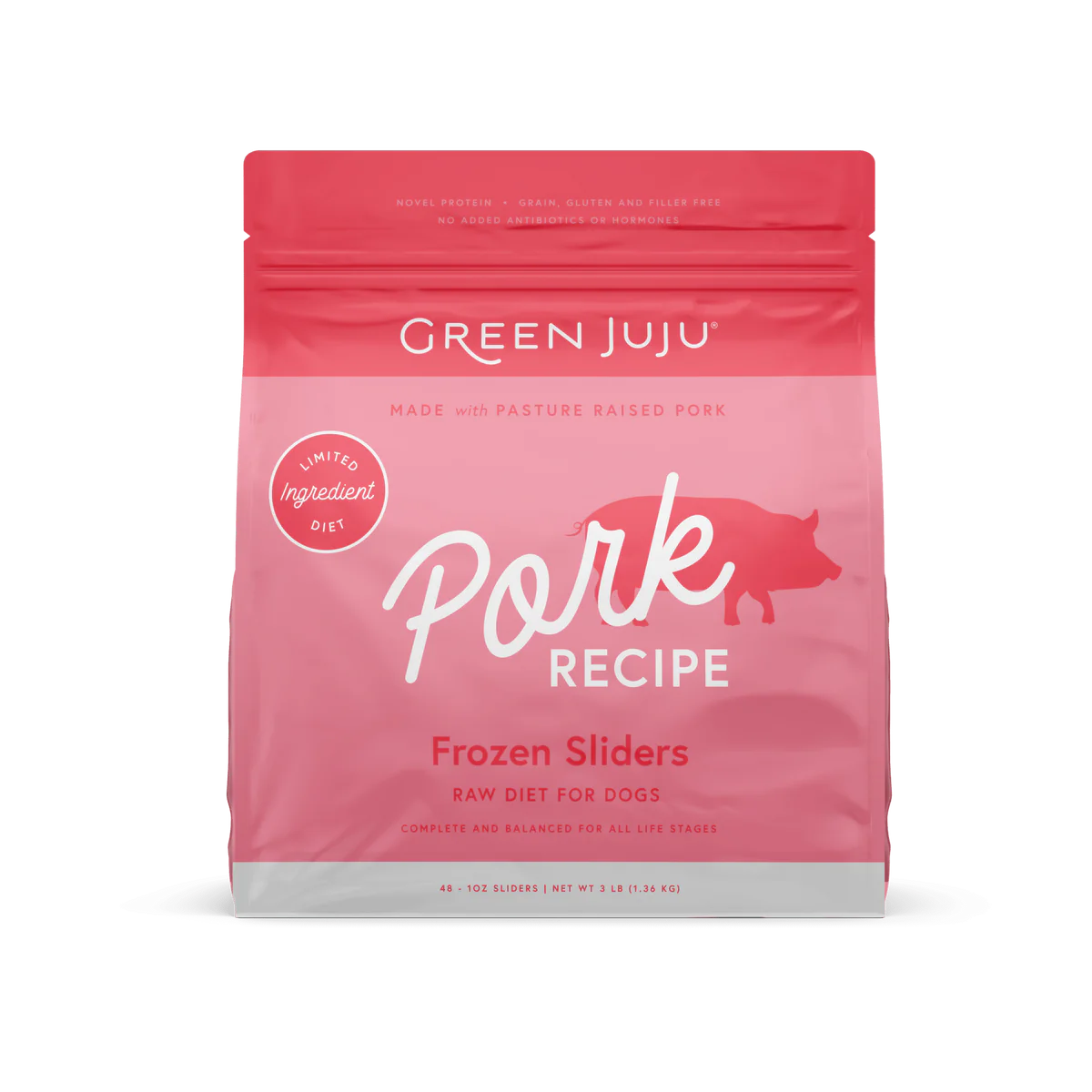 Green Juju: Frozen Raw Limited-Ingredient Diet Patties - Pork