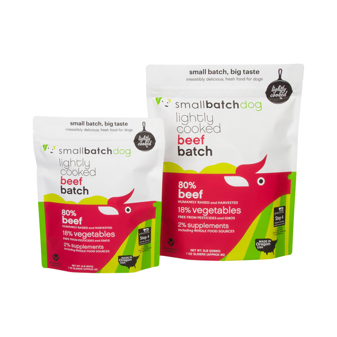 Smallbatch Dog Raw Frozen Food - Lightly Cooked - Beef