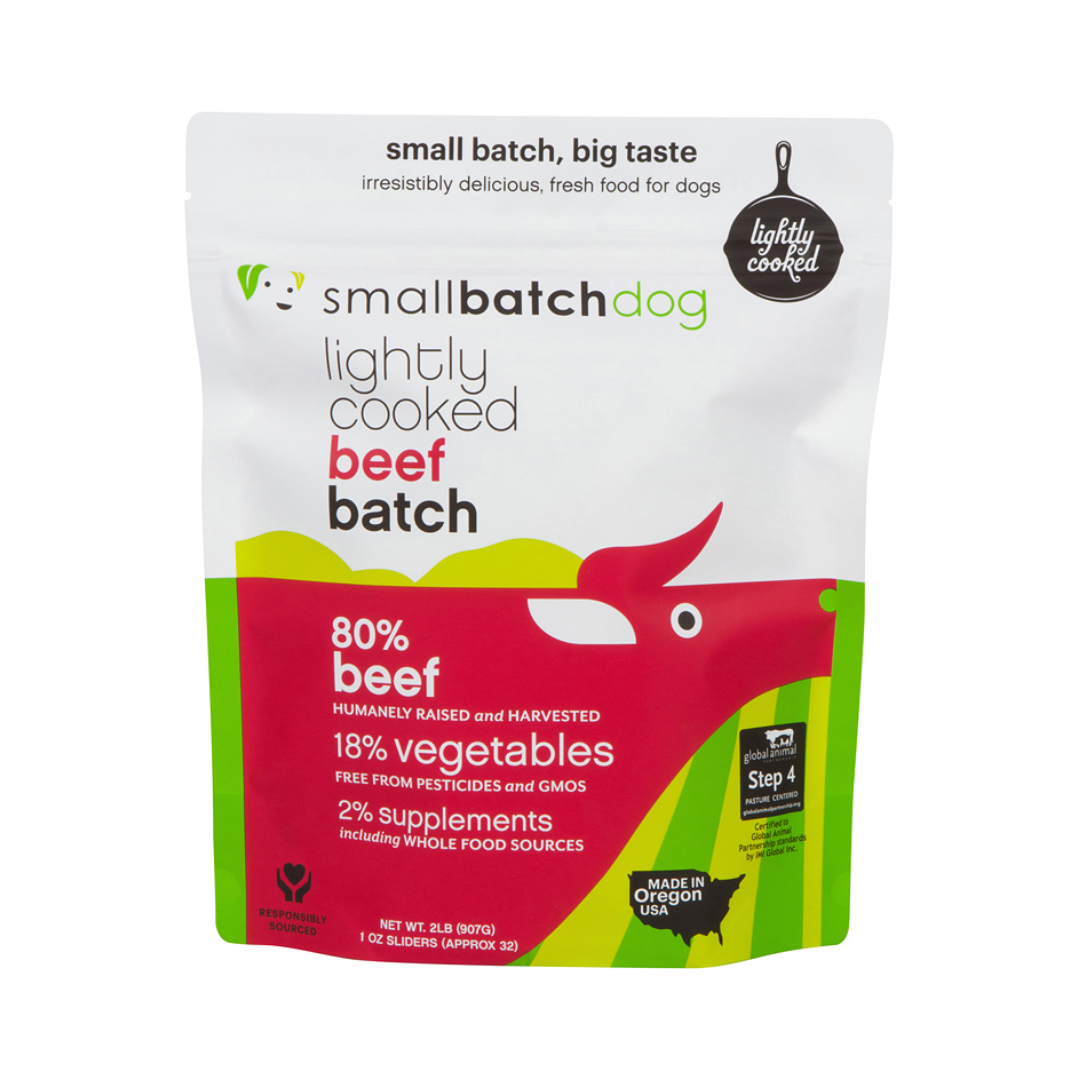 Smallbatch Dog Raw Frozen Food - Lightly Cooked - Beef