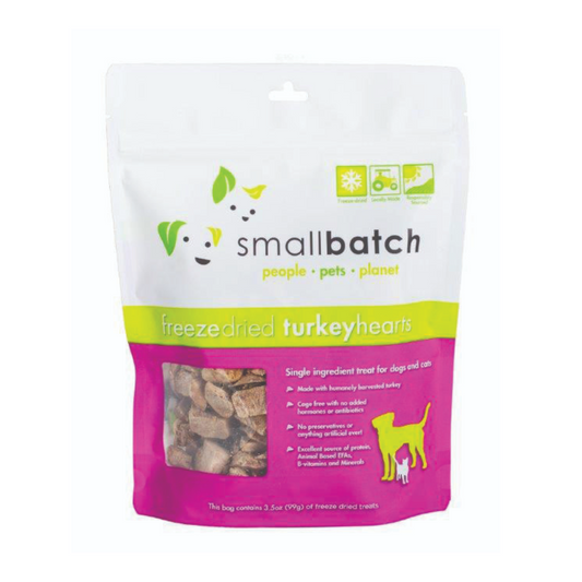 Smallbatch Freeze Dried Turkey Hearts - 3.5 oz