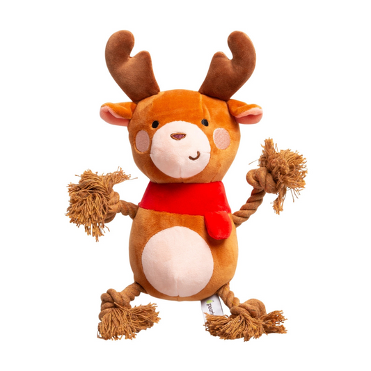 Pearhead - Reindeer Plush Rope Christmas Toy