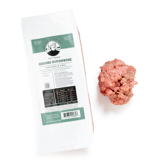 Oma's Pride Ground Duck Meat with Bone 2 lb