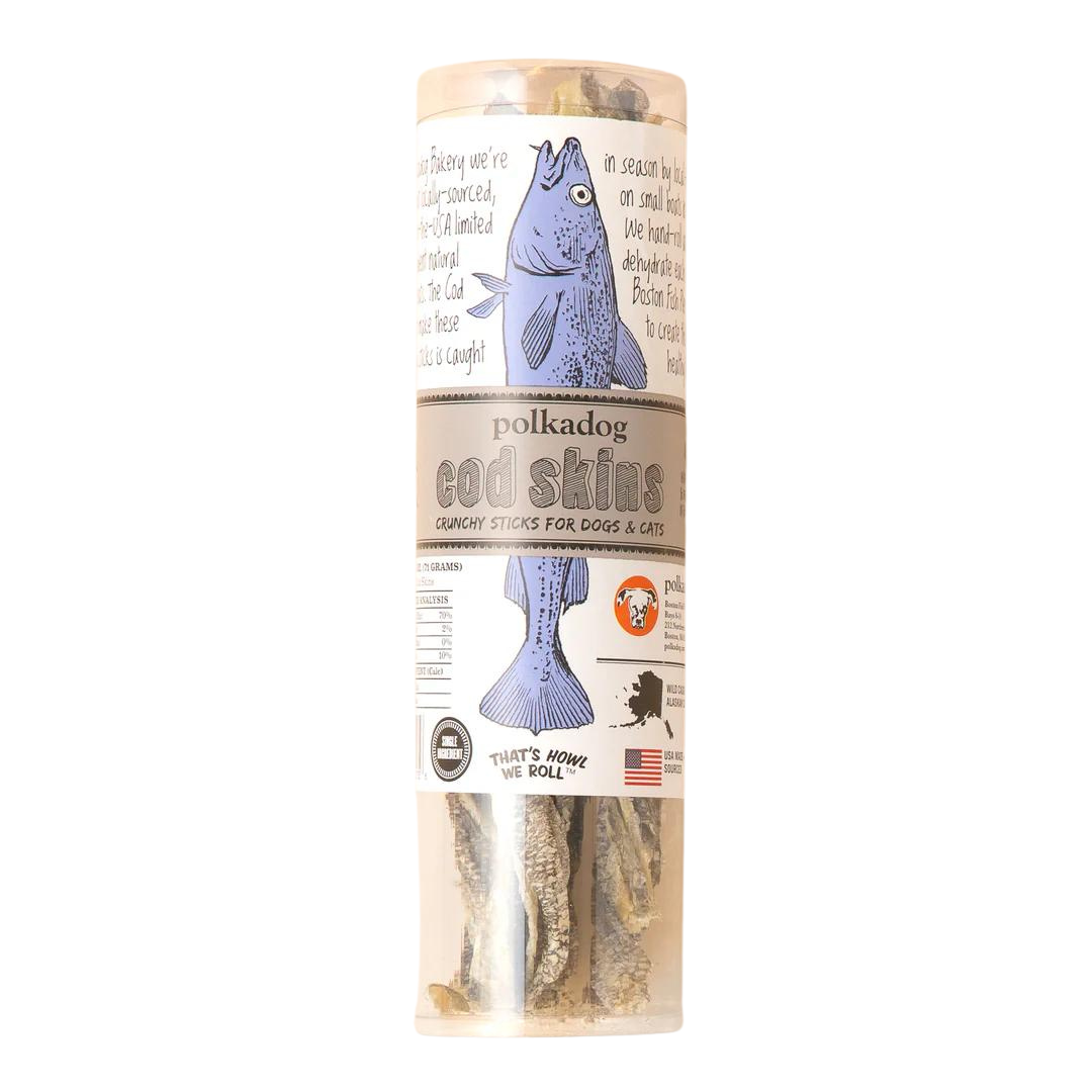 Polkadog: Cod Skin Jerky Tube 2.5 Oz