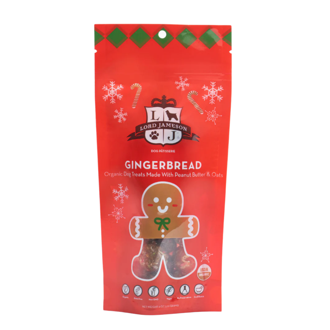 Lord Jameson - Organic Dog Treats - Gingerbread Pops - 6oz