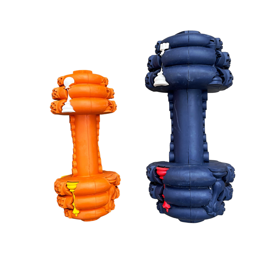 Dumbbell Enrichment Treat Dispenser Toy